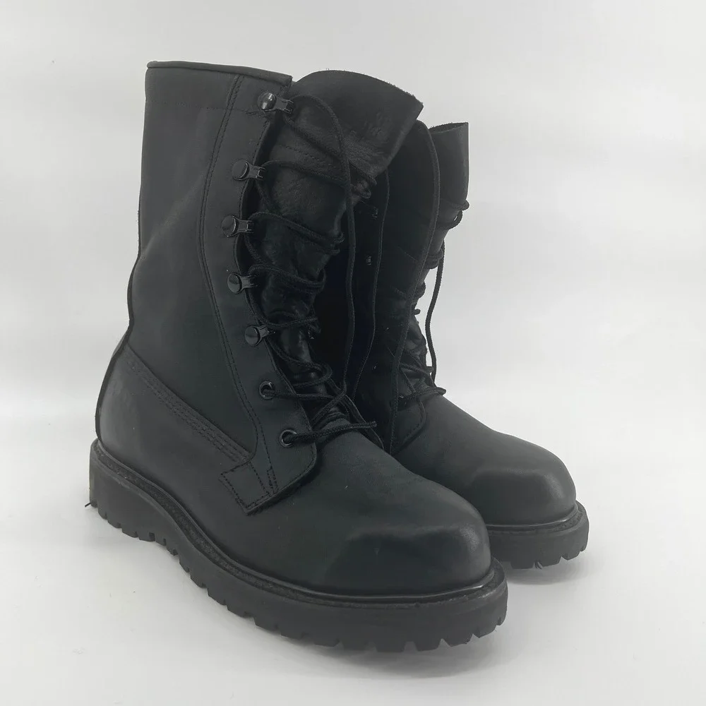 Bates Mens Gore-Tex Black Leather Combat Boots O1-D-319 11460 Vibram Sole 5W
